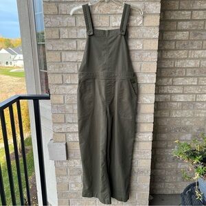 Patagonia Women's Stand Up Cropped Overalls in Basic Green